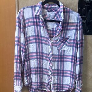 Rails Pink and Blue Plaid Shirt